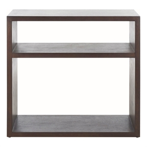 Safavieh Munson Wood 2 Shelf Console Table in Dark Oak