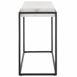 Safavieh Edgefield Wood and Metal Console Table in White / Marble / Black