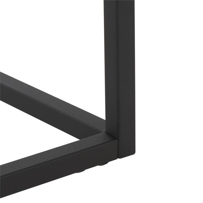 Safavieh Edgefield Wood and Metal Console Table in White / Marble / Black