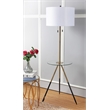 Safavieh Morrison Metal Floor Lamp Side Table in Gold / Black
