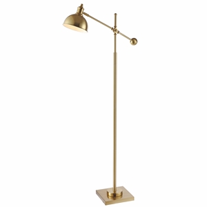 Safavieh Dagen Iron Floor Lamp in Brass