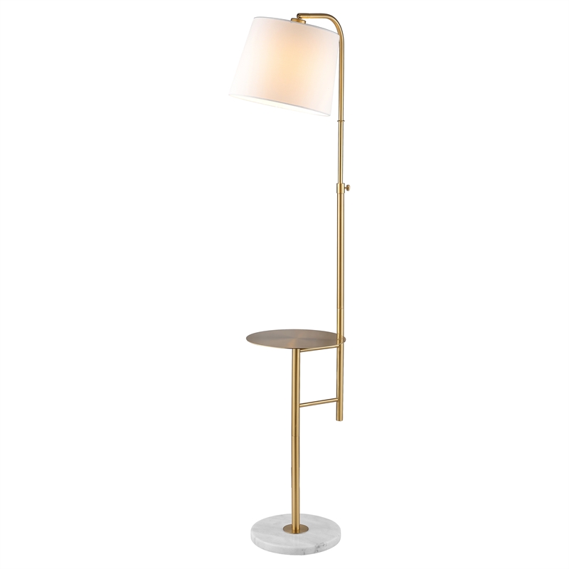 Safavieh Sorsi Iron and Marble Floor Lamp in Gold