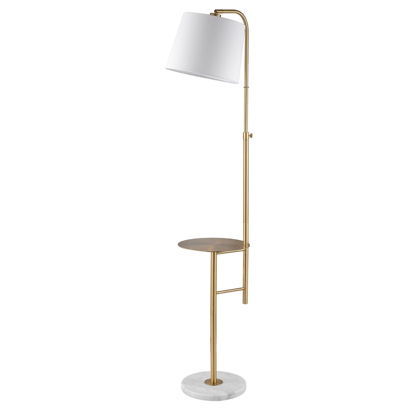 Safavieh Sorsi Iron and Marble Floor Lamp in Gold