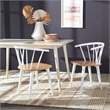 Safavieh Blanchard Wood  Side Chair in Natural / White