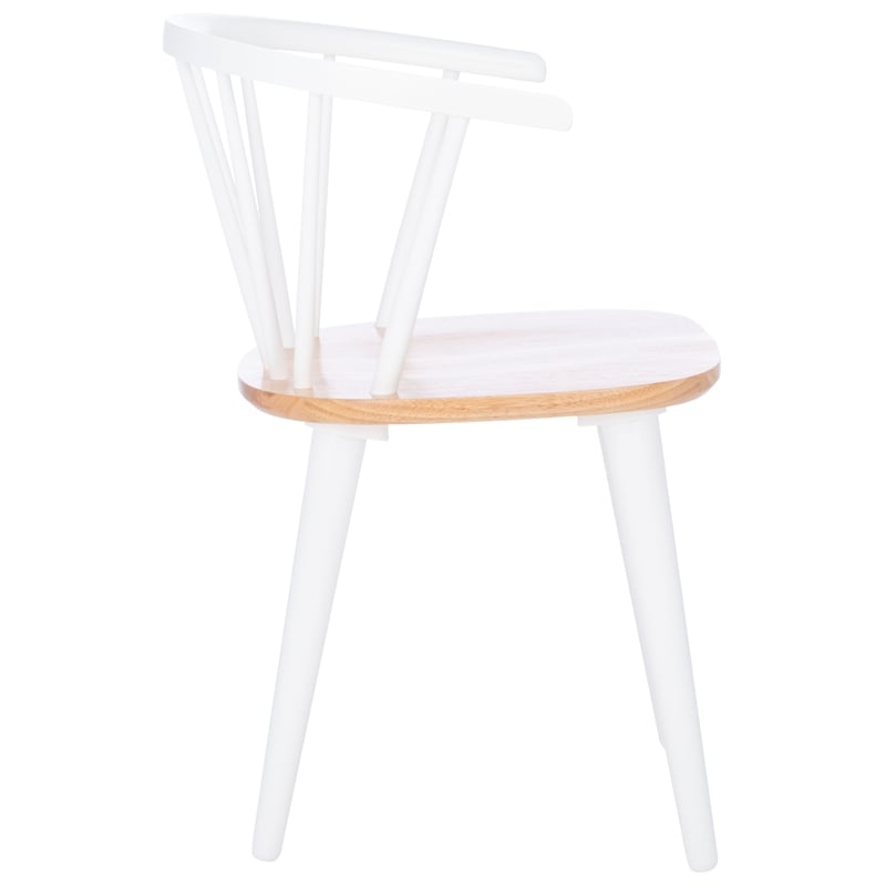 Safavieh Blanchard Wood  Side Chair in Natural / White