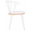 Safavieh Blanchard Wood  Side Chair in Natural / White