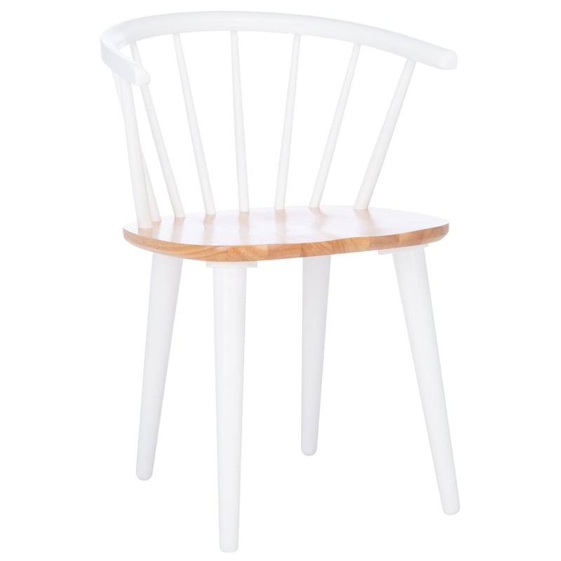 Safavieh Blanchard Wood  Side Chair in Natural / White