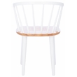 Safavieh Blanchard Wood  Side Chair in Natural / White
