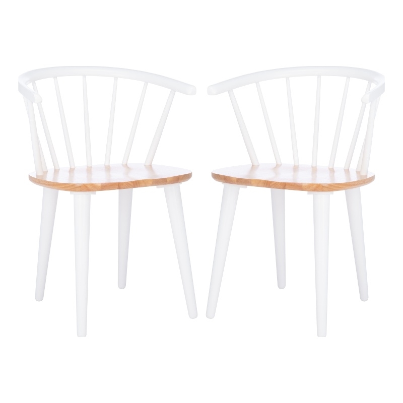 Safavieh Blanchard Wood  Side Chair in Natural / White