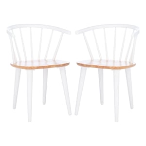Safavieh Blanchard Wood  Side Chair in Natural / White