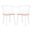Safavieh Blanchard Wood  Side Chair in Natural / White