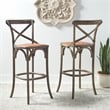 Safavieh Franklin Wood Barstool in Gray