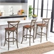 Safavieh Franklin Wood Barstool in Gray