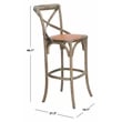 Safavieh Franklin Wood Barstool in Gray