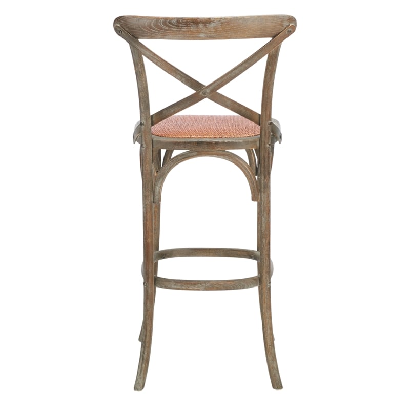 Safavieh Franklin Wood Barstool in Gray