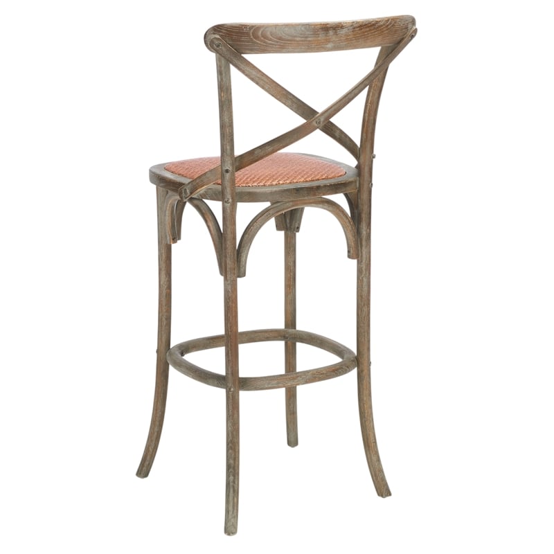 Safavieh Franklin Wood Barstool in Gray