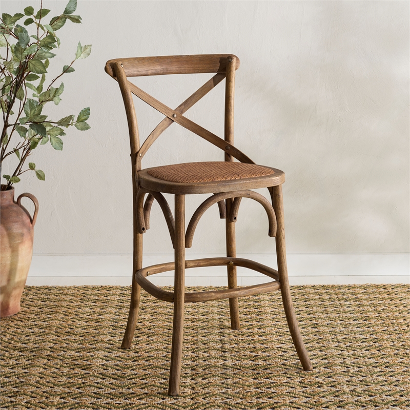 Safavieh Franklin Wood Counterstool in Gray