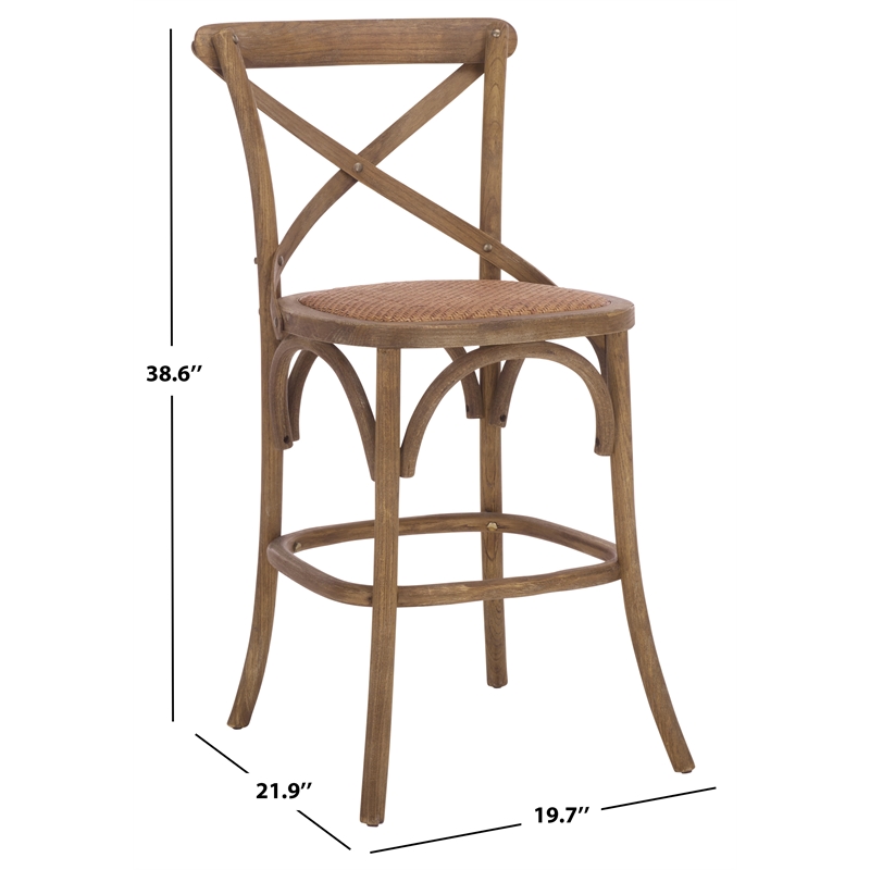 Safavieh Franklin Wood Counterstool in Gray