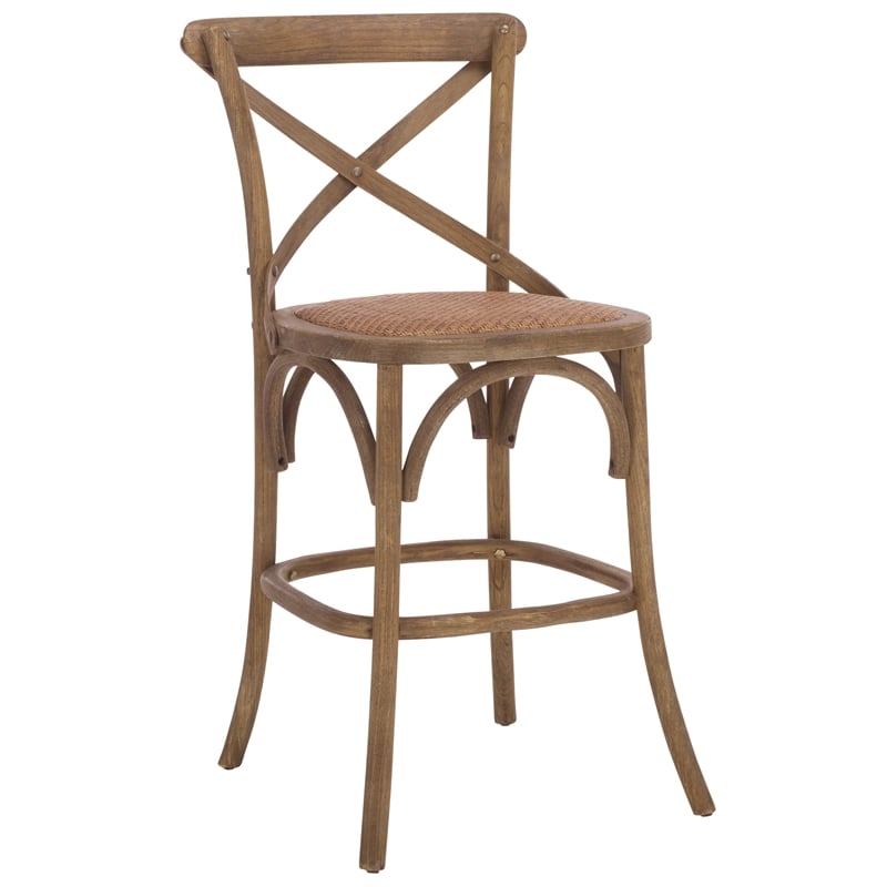 Safavieh Franklin Wood Counterstool in Gray