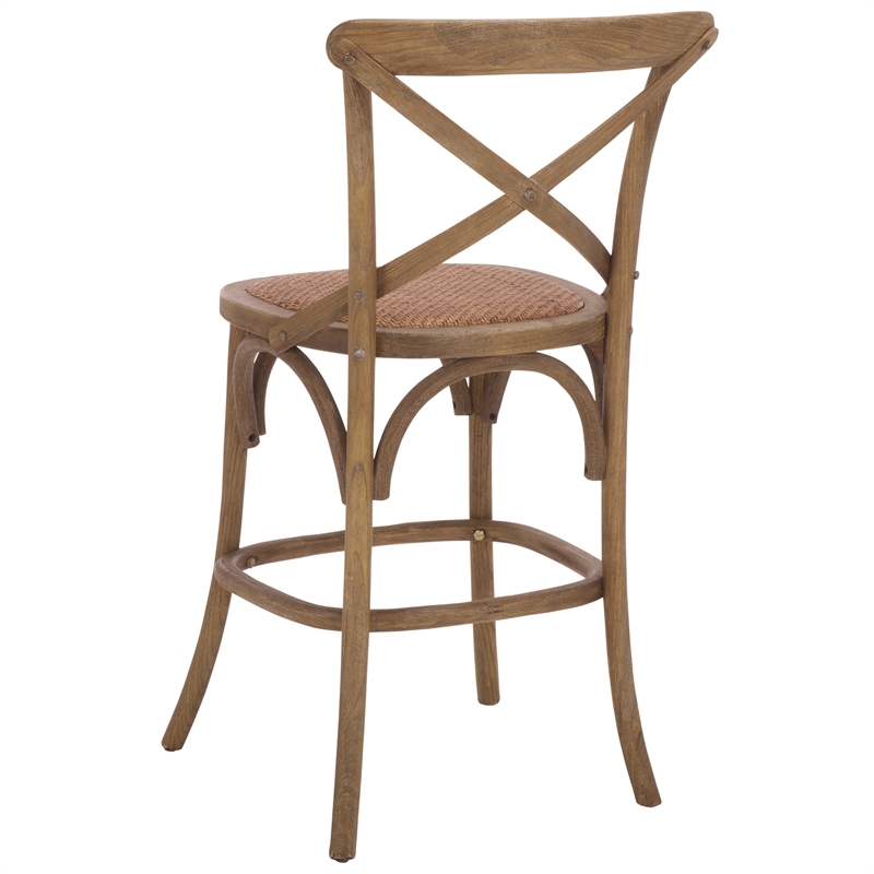 Safavieh Franklin Wood Counterstool in Gray