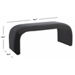 Safavieh Tenko Wood and Fabric Bench in Black