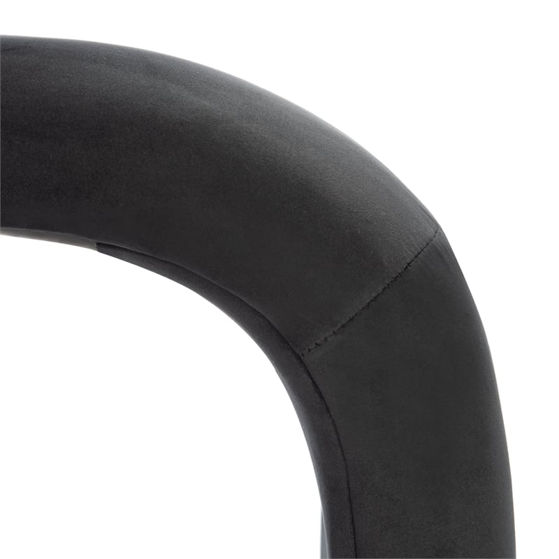 Safavieh Tenko Wood and Fabric Bench in Black