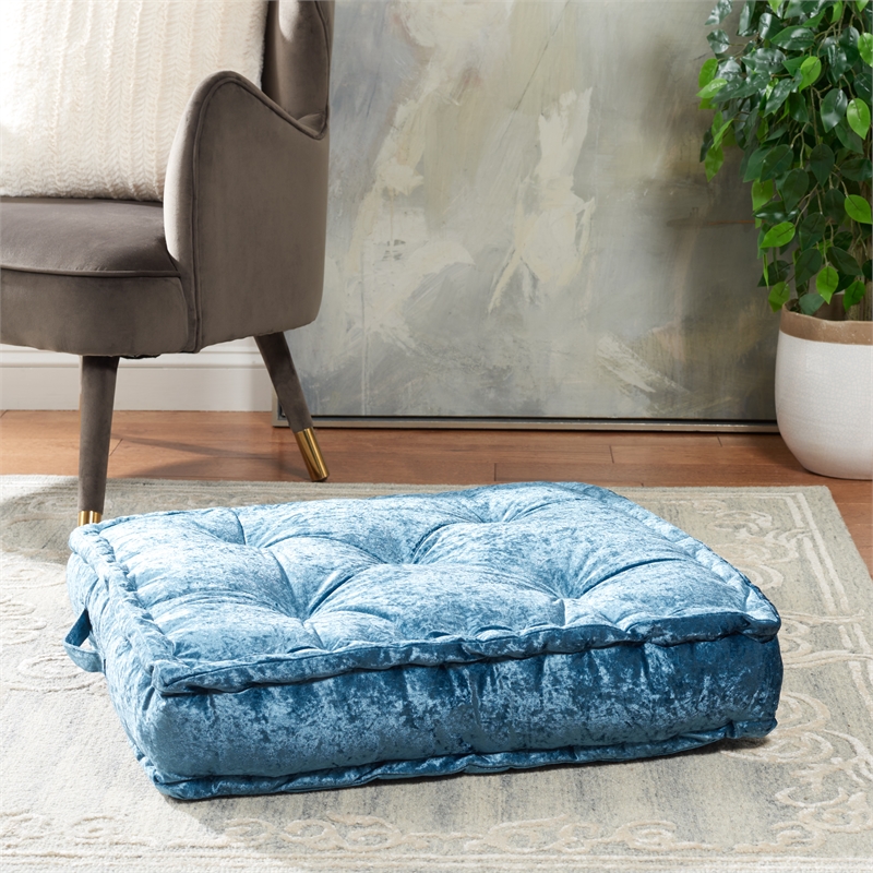 Safavieh Belia Fabric Floor Pillow in Turquoise