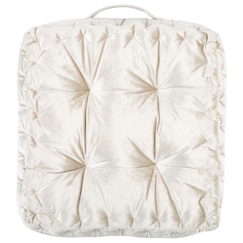 Safavieh Peony Velvet  Floor Pillow in White