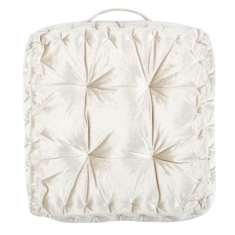 Safavieh Peony Velvet  Floor Pillow in White