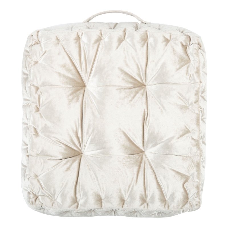 Safavieh Peony Velvet  Floor Pillow in White