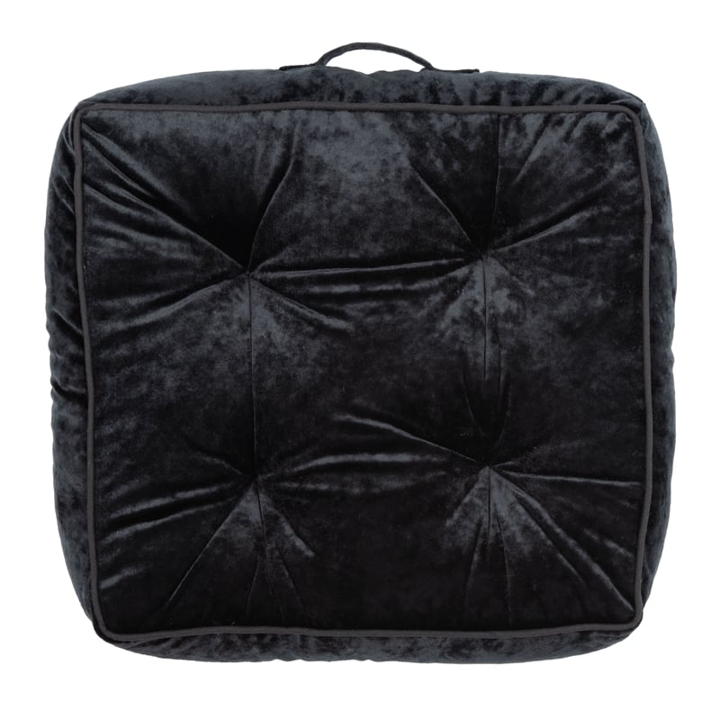 Safavieh Primrose Velvet Floor Pillow in Black