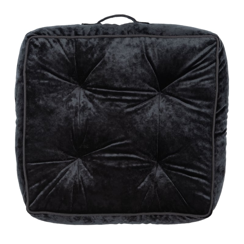Safavieh Primrose Velvet Floor Pillow in Black