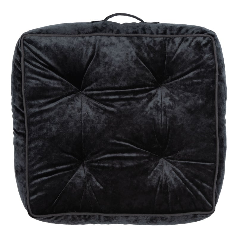 Safavieh Primrose Velvet Floor Pillow in Black
