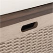Safavieh Landers Wood 2 Drawer Cushion Bench in Brown