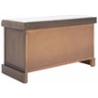 Safavieh Landers Wood 2 Drawer Cushion Bench in Brown
