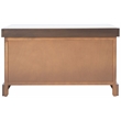 Safavieh Landers Wood 2 Drawer Cushion Bench in Brown