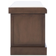 Safavieh Landers Wood 2 Drawer Cushion Bench in Brown