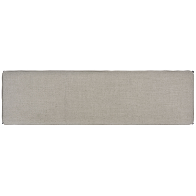 Safavieh Kara Linen and Metal Cushioned X Bench in Light Gray / Black