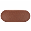 Safavieh Bellezza Leather and Iron Oval Bench in Brown / Black