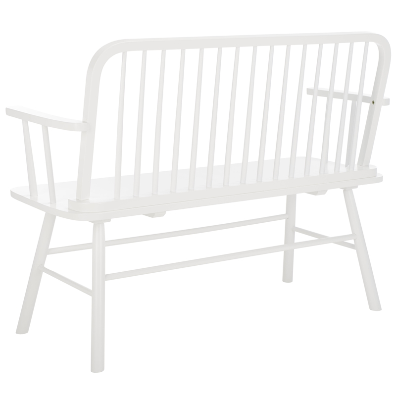 Safavieh Lucilia Wood Spindle Bench in White