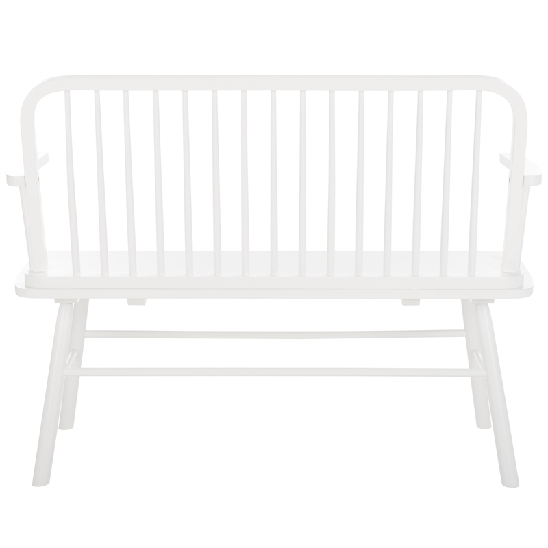Safavieh Lucilia Wood Spindle Bench in White