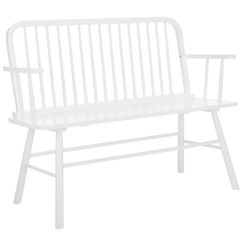 Safavieh Lucilia Wood Spindle Bench in White