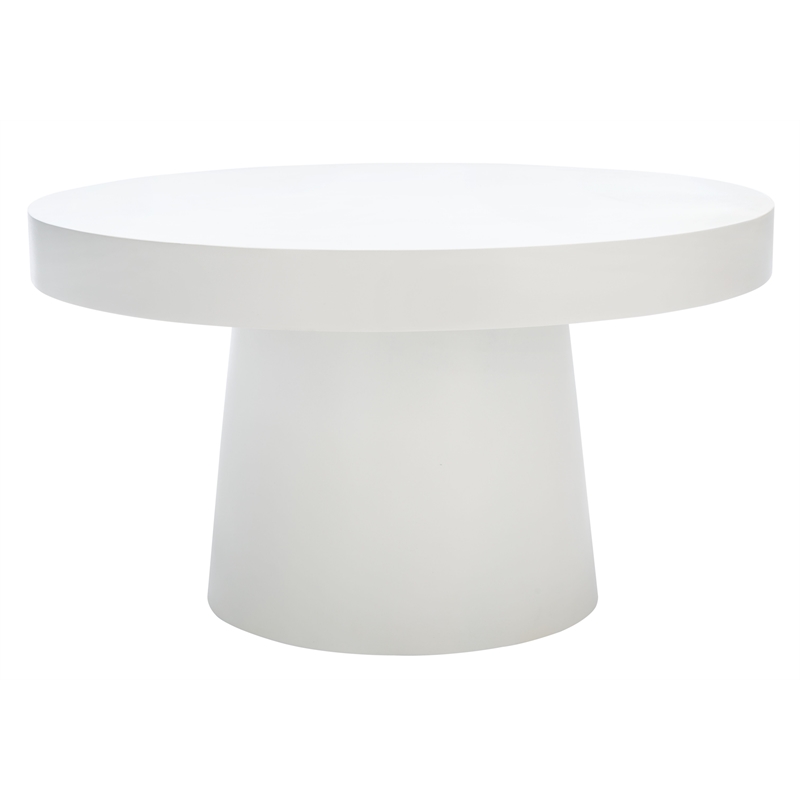 Safavieh Jaria Faux Concrete Coffee Table in White