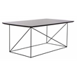 Safavieh Rylee Wood and Metal Rectangle Coffee Table in Gray / Black