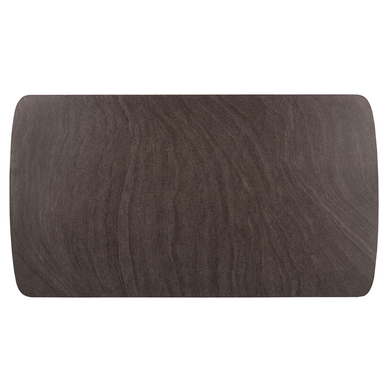 Safavieh Rylee Wood and Metal Rectangle Coffee Table in Gray / Black
