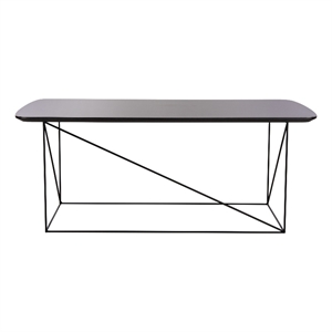 Safavieh Rylee Wood and Metal Rectangle Coffee Table in Gray / Black