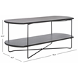 Safavieh Marlee Wood and Metal Coffee Table in Dark Gray / Oak / Black