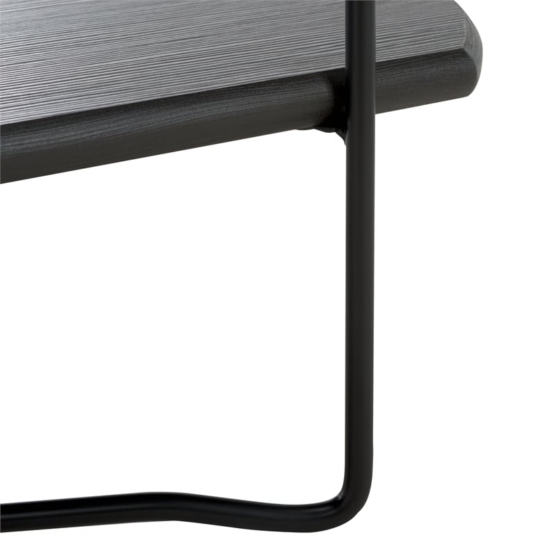 Safavieh Marlee Wood and Metal Coffee Table in Dark Gray / Oak / Black