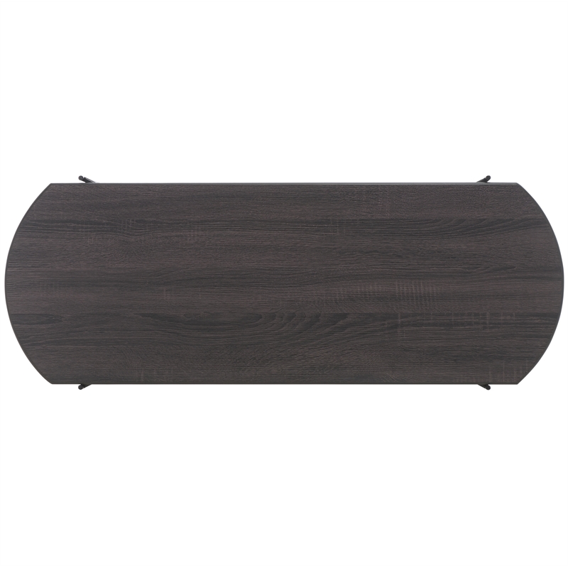 Safavieh Marlee Wood and Metal Coffee Table in Dark Gray / Oak / Black