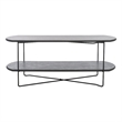 Safavieh Marlee Wood and Metal Coffee Table in Dark Gray / Oak / Black